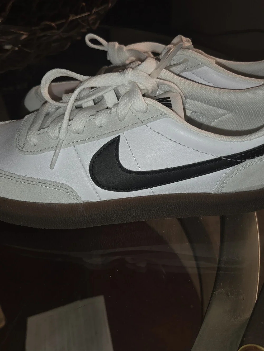 Nike Big Boys White and Black Classic Low-Top Sneakers